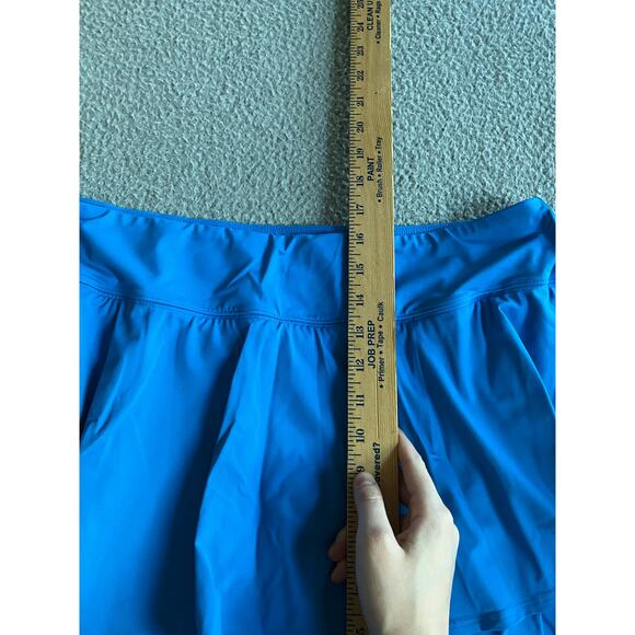 Lands End Skort 1X Pull On Ruffle Layer Blue Stretch Athletic Golf Tennis Prep - Picture 8 of 11